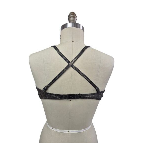 Kenneth Cole New York  Metallic Copper/Black Snakeskin Print  Bikini Sz XL - Picture 2 of 8